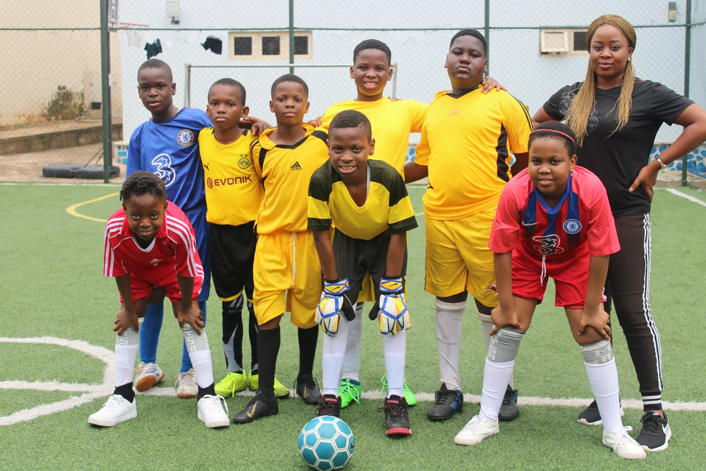 Students on the sports field
